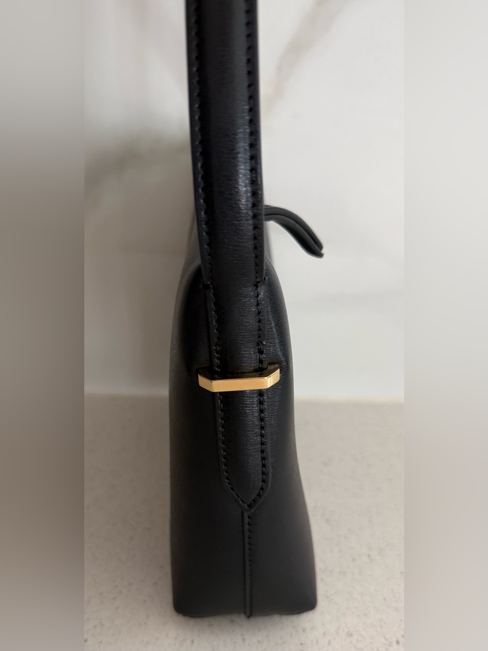 TOTEME shoulder bag Logo-detail Black leather - Picture 2 of 7
